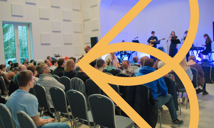 Fotografie bohoslužby u Baptistů v Olomouci